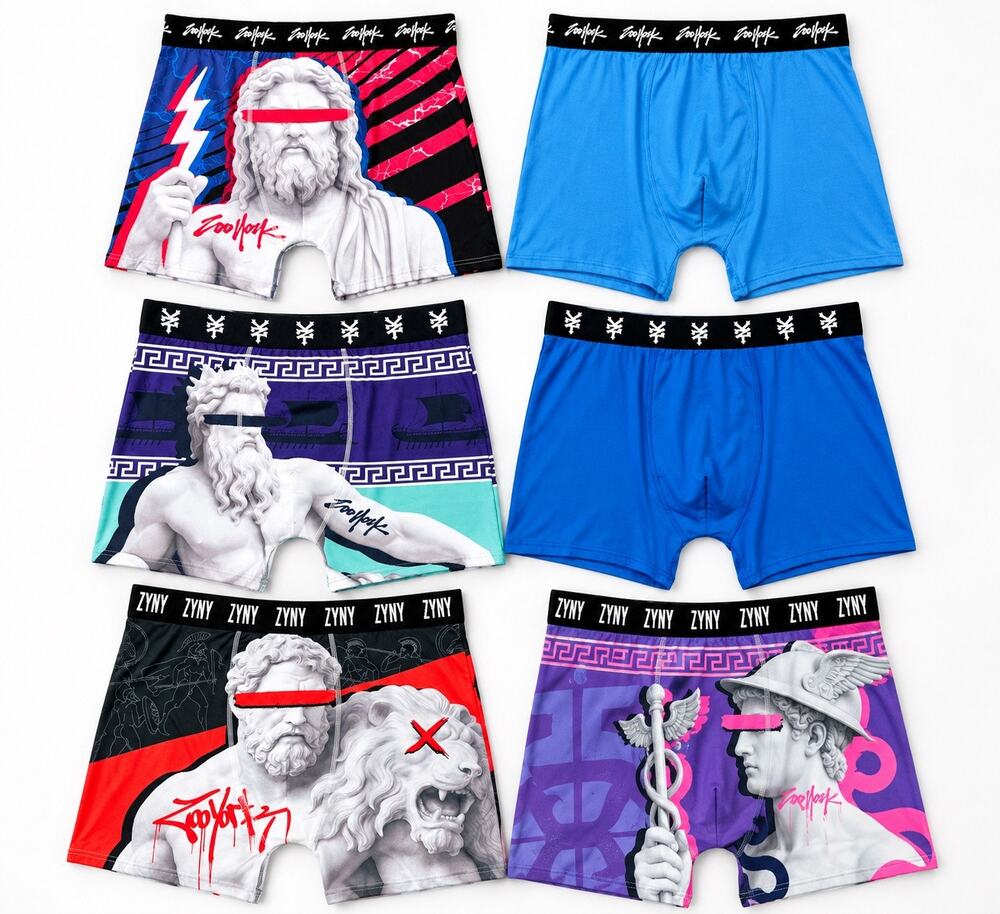 Zoo York Super Soft Brushed Performance Boxer Briefs 6 Pack NWT — Size Large